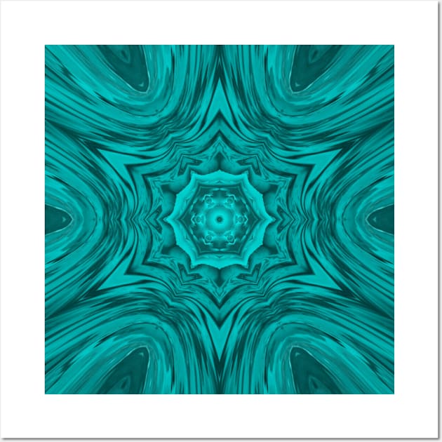 Turquoise Flower Malachite Stone Wall Art by Moon Art